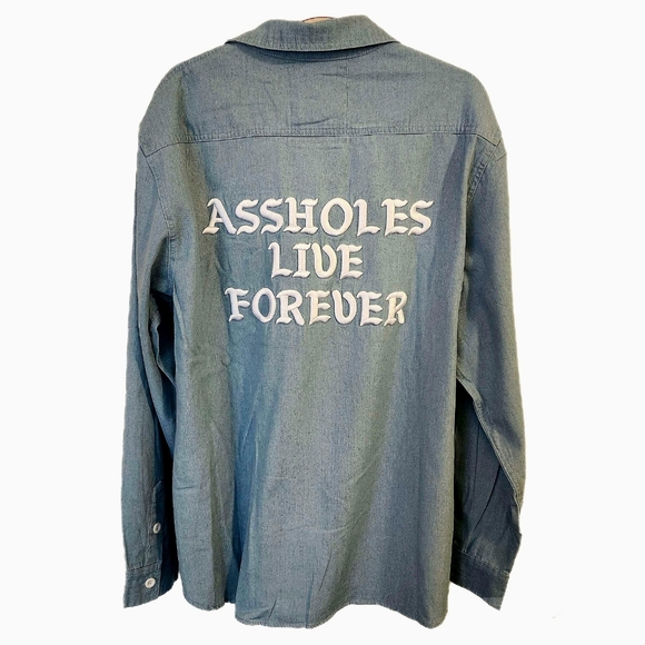 🆕️ ☆ ALF Unisex Embroidered Chambray Shirt - Picture 2 of 11